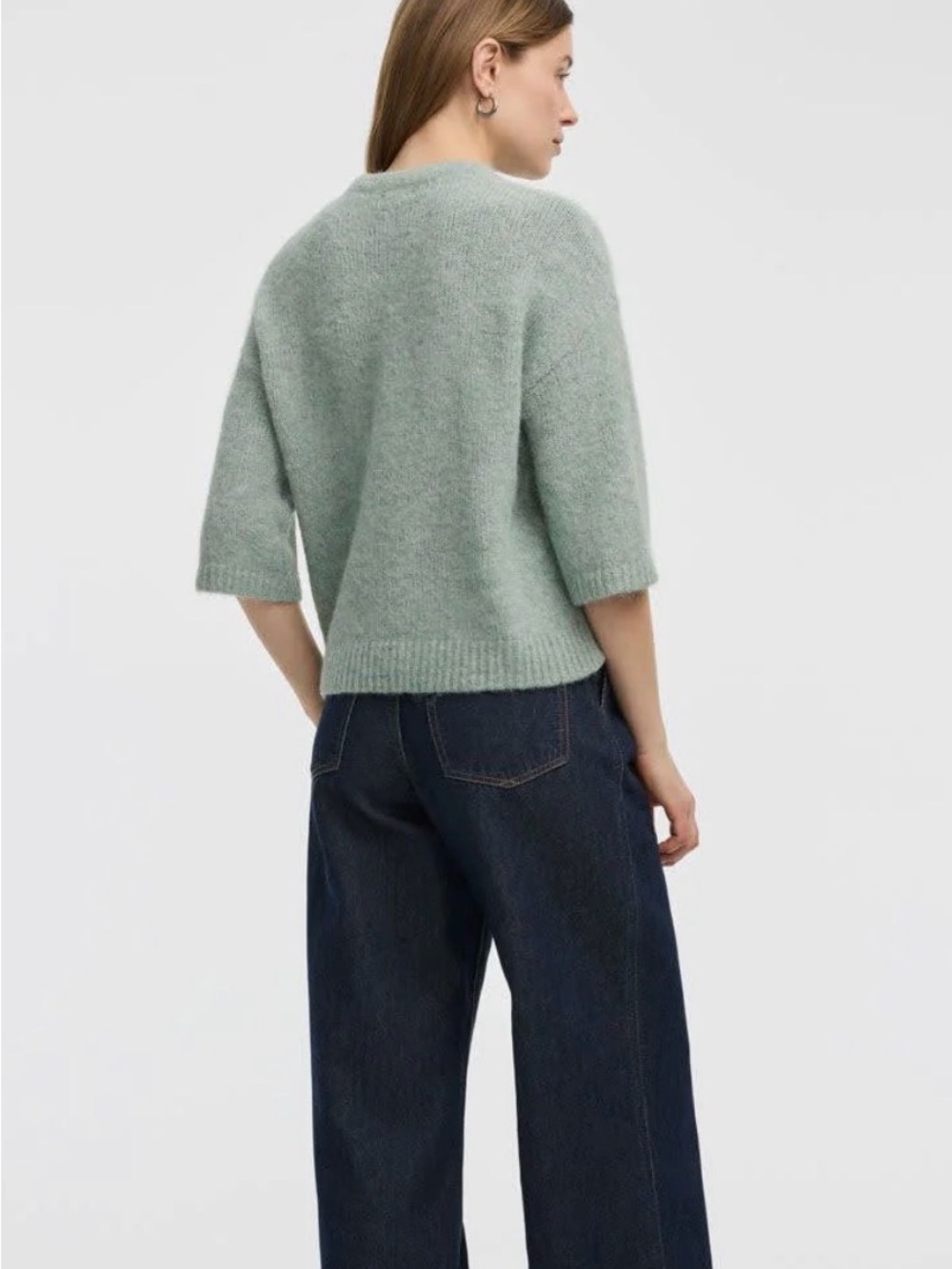 Reitmans Elbow-Sleeve Crew-Neck Loose Sweater, sz S - Picture 2 of 8